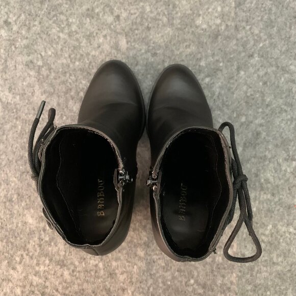 Bamboo Women’s Black Booties Side Zip Ankle Boots - Picture 6 of 10